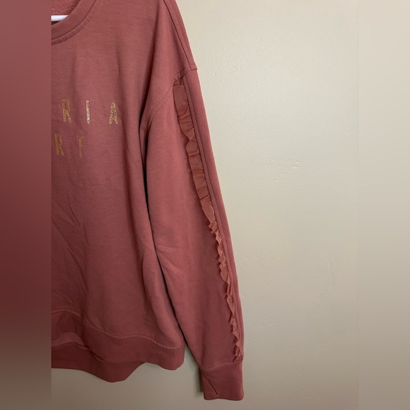 Victoria's Ruffle-Sleeve Crewneck Sweatshirt - Oversized SMALL - Picture 2 of 5